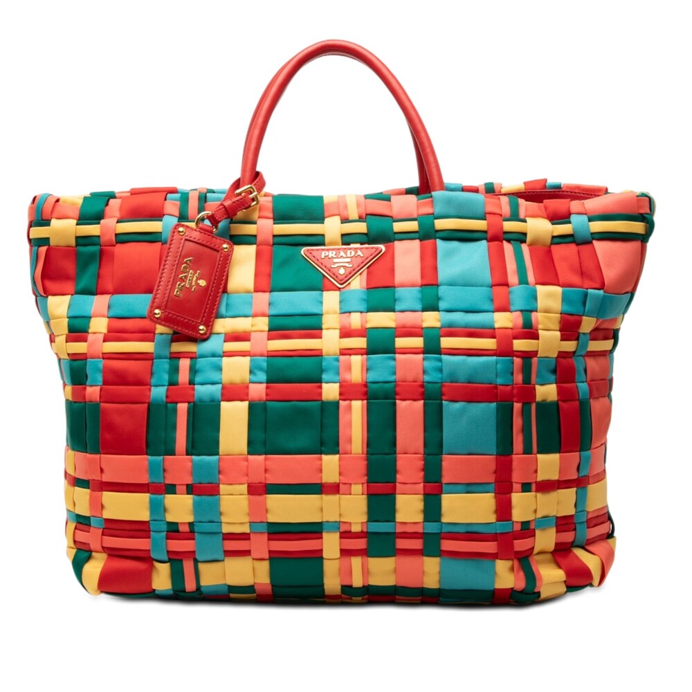Prada Multicolor Woven Tessuto Shopping #316220P87B